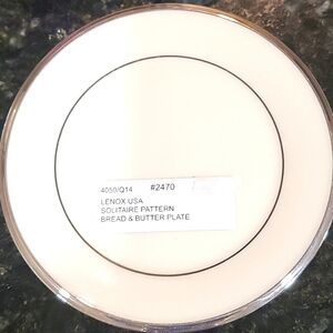 Nwt Lenox Solitaire Pattern Bread And Butter Plate